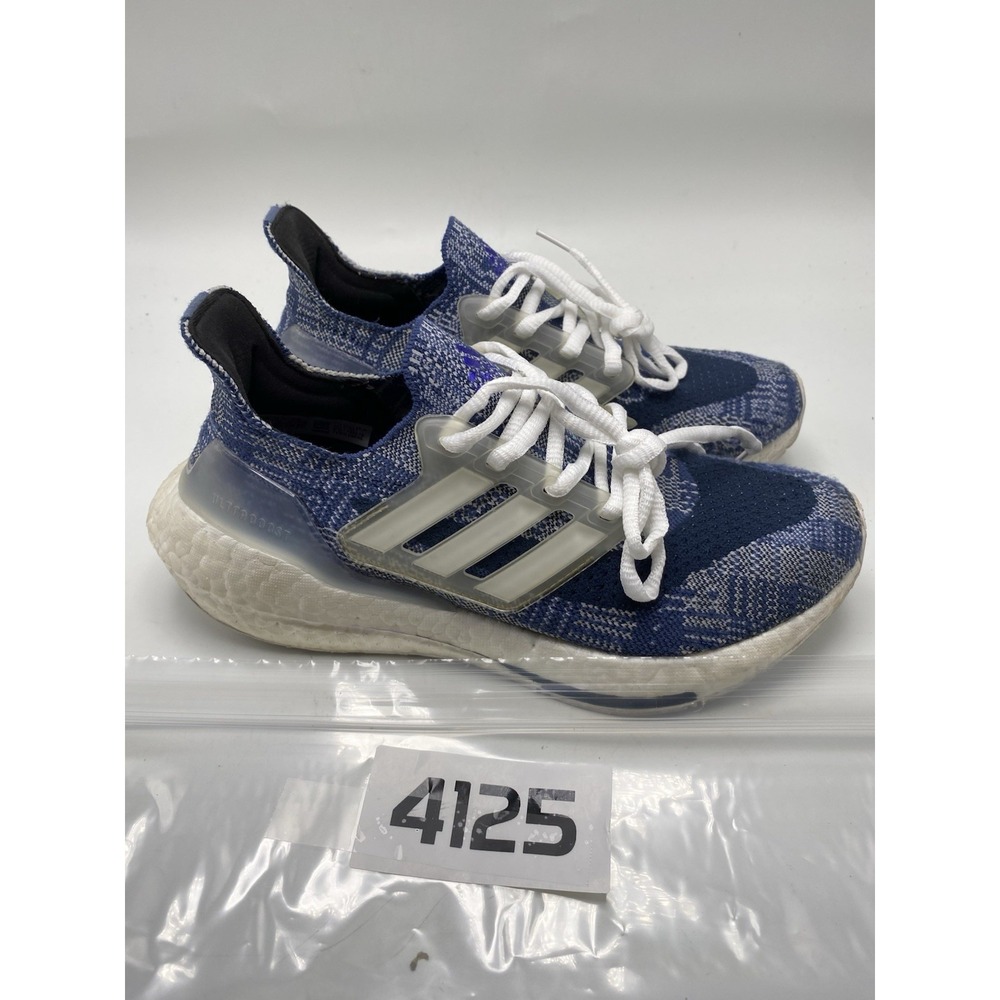 Adidas Shoes Women Size 5.5  Ultraboost 21 Blue Athletic Running 4125 - Picture 13 of 14